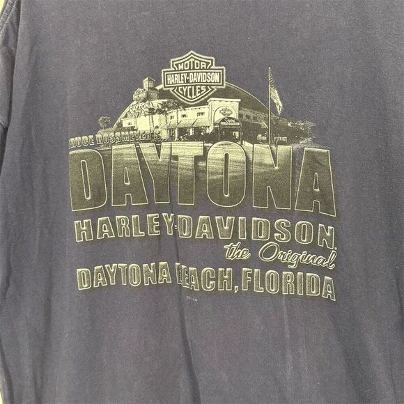 2008 Harley-Davidson Daytona Beach T-Shirt Size 3XL Navy World Class Motorcycles - Picture 5 of 10